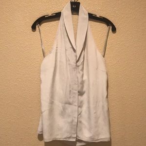 BR grey silk halter top